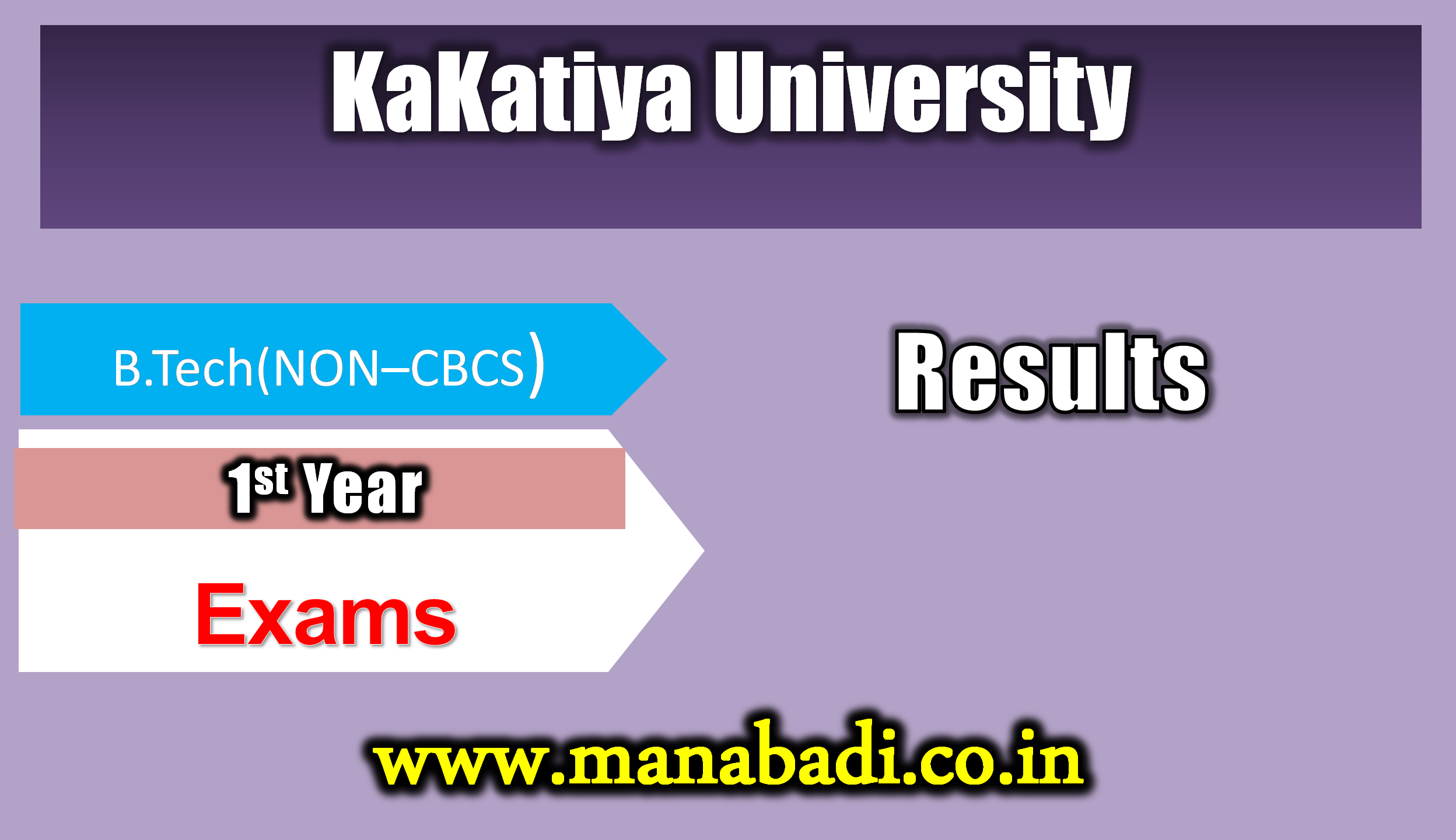 Kakatiya University B.TECH (NON-CBCS) 1st Year Exam July, 2023 Results
