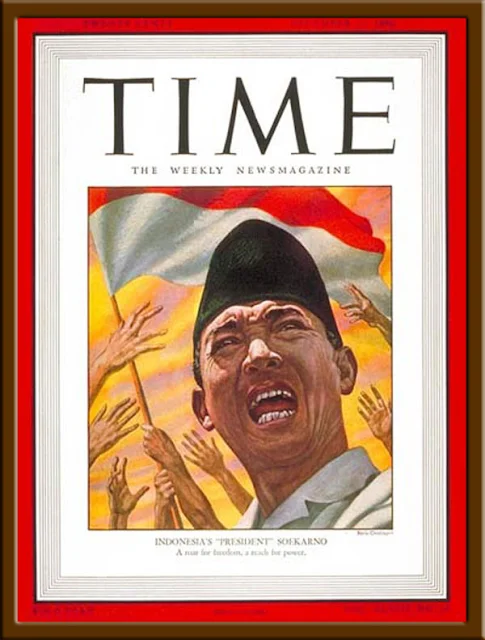 Gambar Soekarno menjadi sampul majalah Time