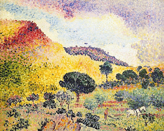 HENRI EDMOND CROSS (1856-1910) Le Signal de la Sauvette (775m) France (Var)  In Le Signal de la Sauvette - Chaîne-des-Maures, huile sur toile, 1891, Fondation Bemberg