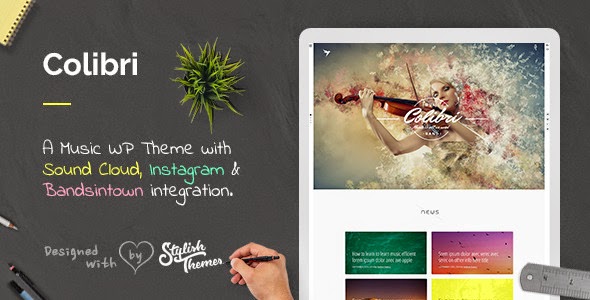 website theme for musician