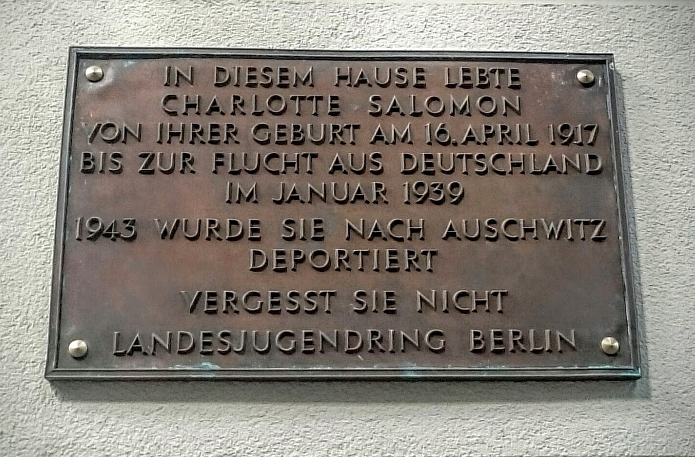 Gedenktafel am Haus