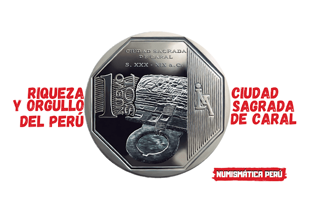 Moneda alusiva a la Ciudad Sagrada de Caral