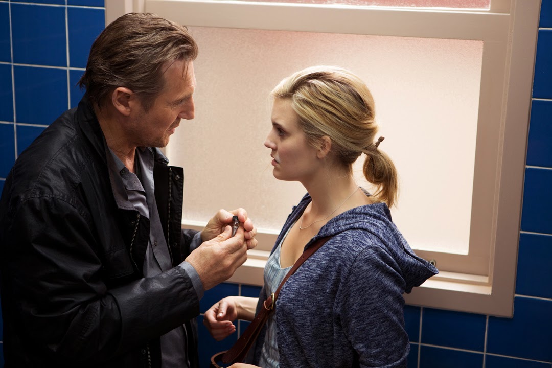 Maggie Grace and Liam Neeson in Taken 3