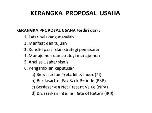 CONTOH PROPOSALUSAHA