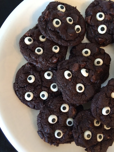 Spooky Double Chocolate Eye Ball Cookies.