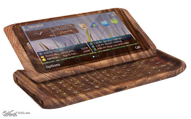 wooden nokia mobile