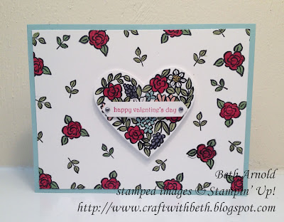 Craft with Beth: Heart Happiness Valentine's Day Card Teeny Tiny Wishes Stampin' Up Valentine Saint St