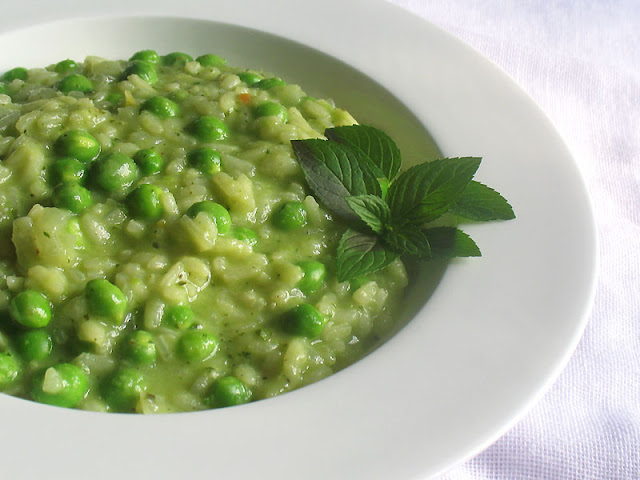 pea risotto