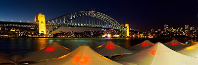 The Sydney Harbour Bridge (also known as the coat hanger), Australia