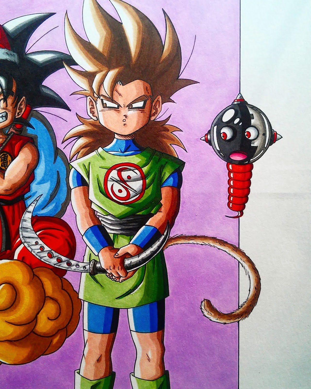 Dragon Ball AF: DBAF ORIGINS: TABLOS KID AND HIS BATTLE PET. DESIGNS FOR THE FOLLOWING CHAPTERS ...