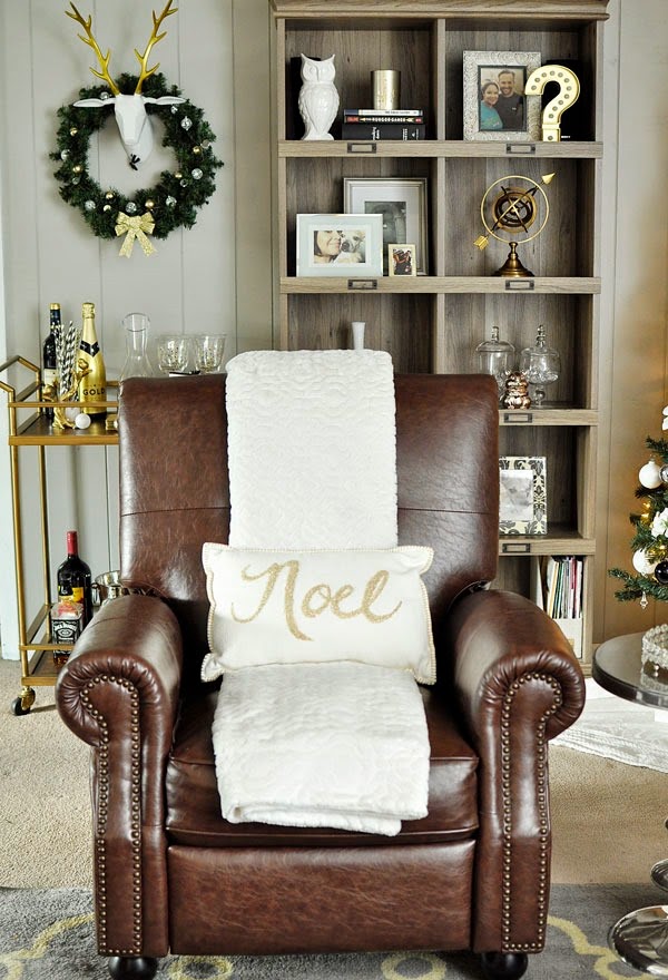 Black White Gold Holiday Living Room Tour Monica Wants It