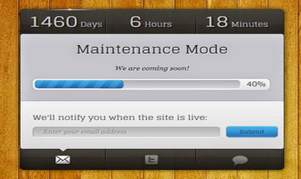 Maintenance Mode Responsive Blogger Template