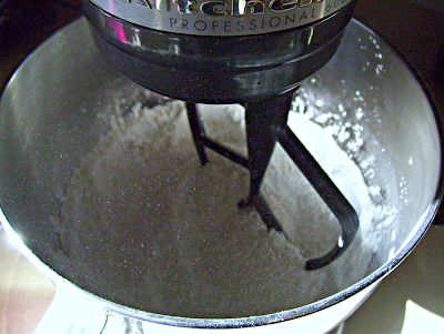 1) Blend together flours and salt