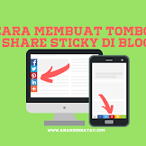 Cara Membuat Tombol Share Sticky Bottom di Blog Dengan Mudah (Menempel Dibawah Layar)