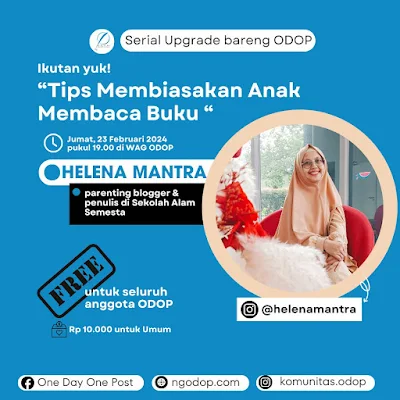 Tips membiasakan membaca buku ala Helena Safitri