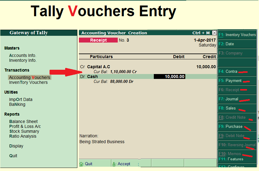 Tally Accountig Vouchers Details In Hindi Tally Seekhe Tally Learn