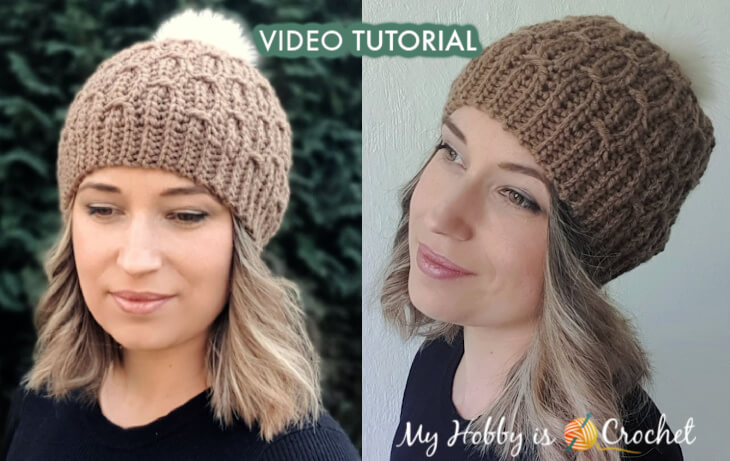 How to crochet the Mock Cable Hat | with Video Tutorial 