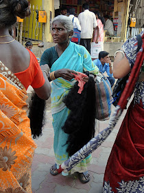 women selling real hair in India