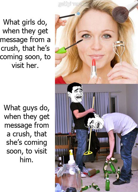 When A Crush Comes To Visit - Girls vs Guys