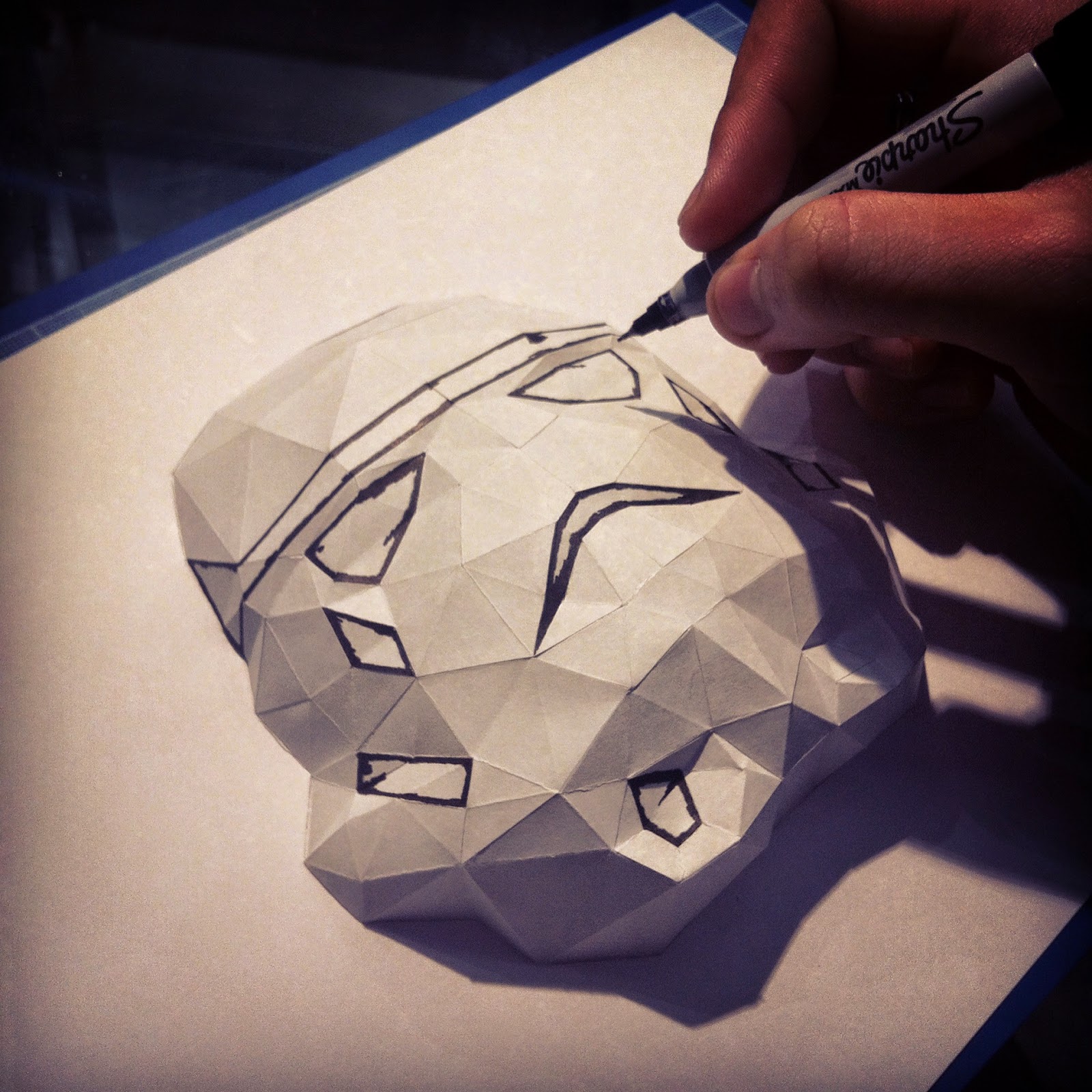 sculpture stormtrooper papier paper pepakura polygone lowpoly