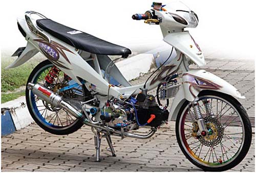 Modifikasi supra x 125 fi road race racing thailook 