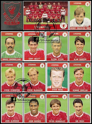 Liverpool 1989 1990 panini england football 90