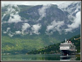 cruising Norwegian fjords on Cunard