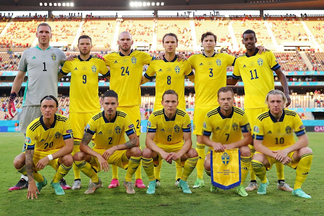 📸SELECCIÓN DE SUECIA 📆14 junio 2021 ⬆️Robin Olsen, Marcus Berg, Marcus Danielson, Albin Ekdal, Victor Lindelöf, Alexander Isak. ⬇️Kristoffer Olsson, Mikael Lustig, Ludwig Augustinsson, Sebastian Larsson, Emil Forsberg.. SELECCIÓN DE ESPAÑA 0 🆚 SELECCIÓN DE SUECIA 0 Lunes 14/06/2021, 21:00 horas. Eurocopa 2020, XVI edición, fase de grupos, Grupo E, 1ª jornada. Sevilla, España, estadio de La Cartuja: 12.517 espectadores (aforo restringido). GOLES: ⚽No hubo.