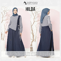 Koleksi Damoza Terbaru Gamis Hilda Baju Muslimah Polos Kombinasi Motif Anggun Elegant Kekinian Stylish Outfit Ootd Kuliah Kerja Hangout Best Seller