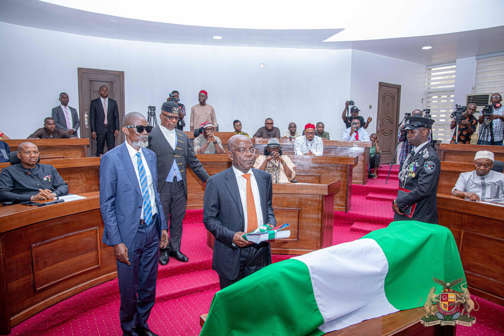 Governor of Abia State, Alex Otti,.presents 2025 Budget of ₦750bn to Abia State House of Assembly
