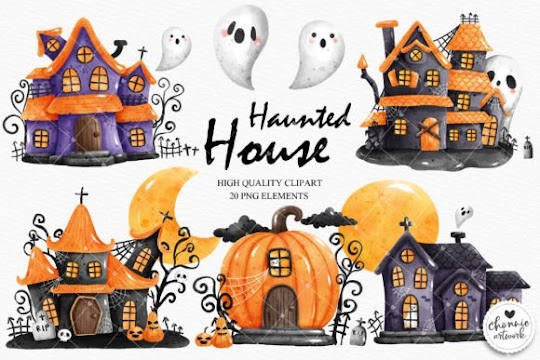 File Download 20 Halloween Clipart Haunted House use them with your Cricut machine to make some adorable fall crafts! #svg #svgfile #freesvg #pumpkin #fall #cricut
