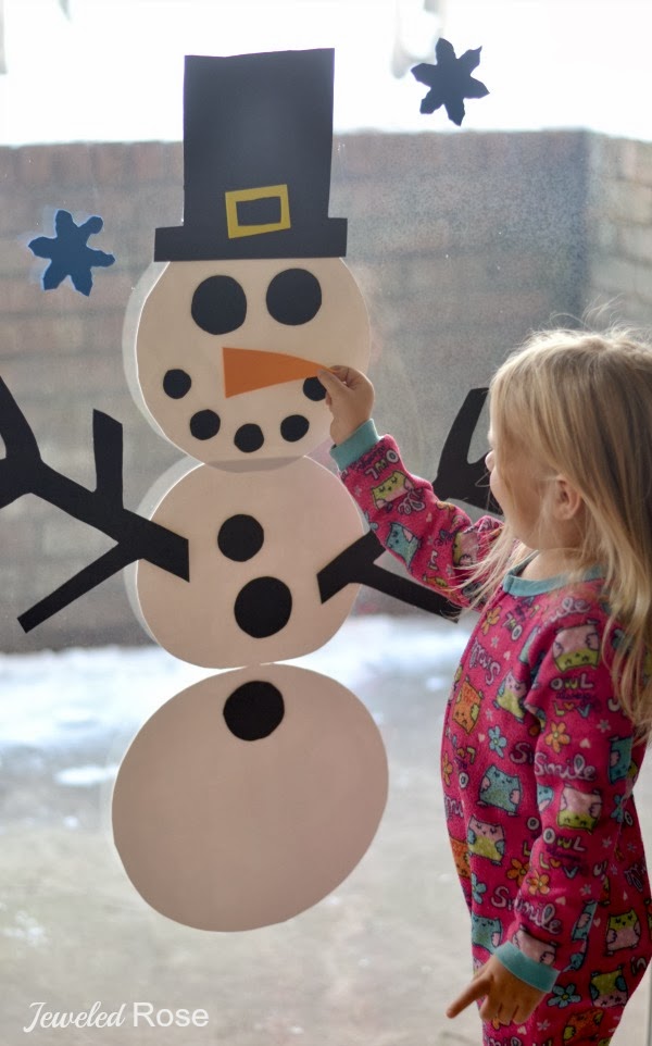 Build a Frosty- easy to make snowman kids can decorate again & again!!