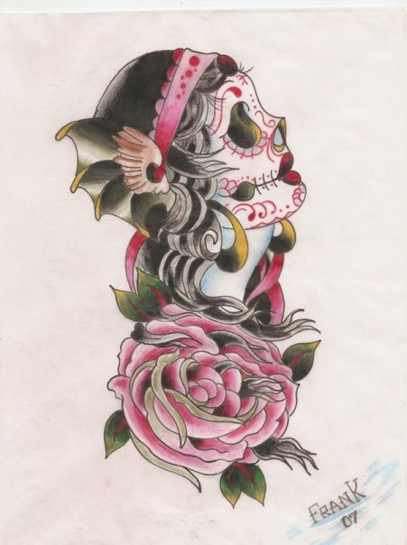 Im loving these Mexican skull inspired tattoos art right now