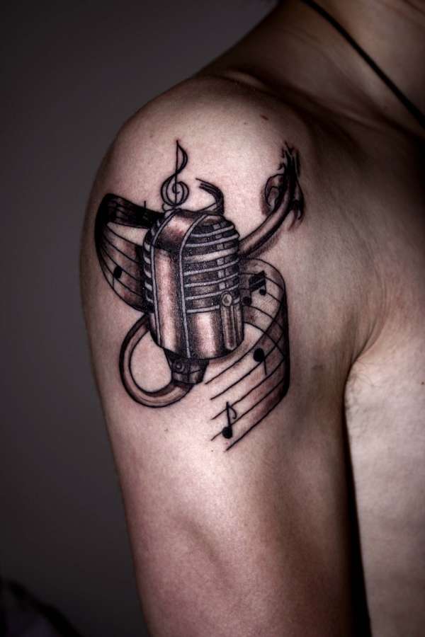 music tattoo designs sleeve Brainsy Heart: Cool Music Tattoo