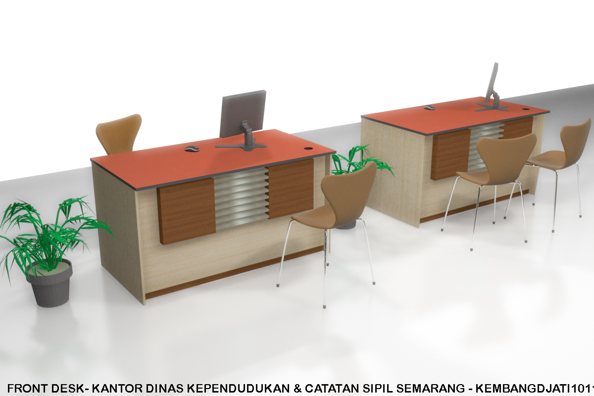 OFFICE FRONT DESK and PARTITION Meja  Customer  Service  