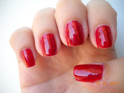 Chunky Holo Scarlet Kleancolor glitters holographic nails uñas nail polish esmaltes