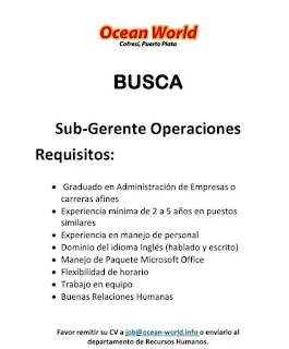 oferta de empleo rep dom