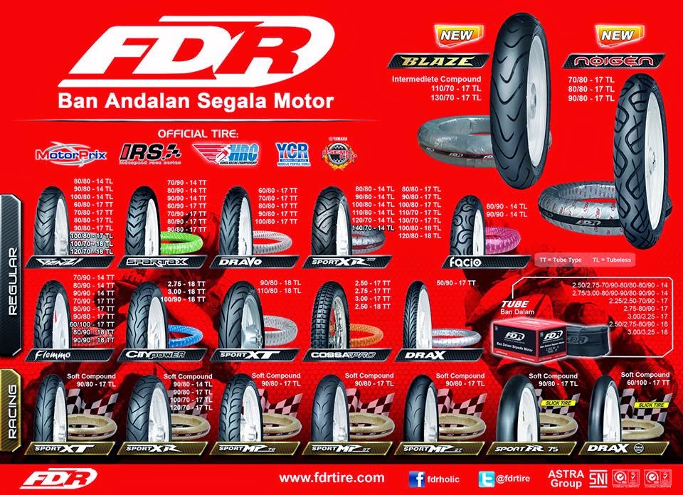  Harga  Ban  Motor  FDR  Terbaru 2016