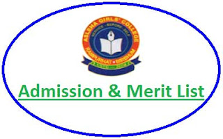 Asleha Girls’ College Merit List