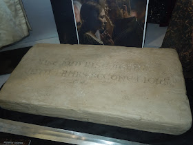 Robin Hood inscribed stone prop