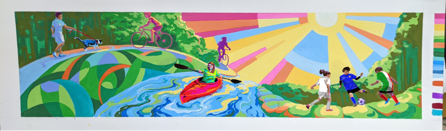 Trailblazer, public art 2021 57 ft x 14 ft 6 in