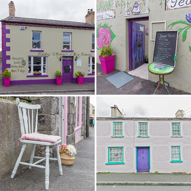 brightly coloured houses in Carlingford, Co Louth Ireland