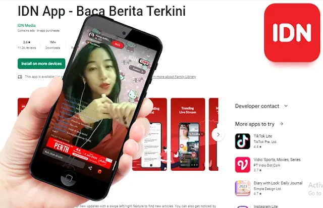 Fitur IDN Live di website live streaming IDN App