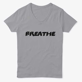 Breathe Women’s Classic V-neck Tee Shirt Grey