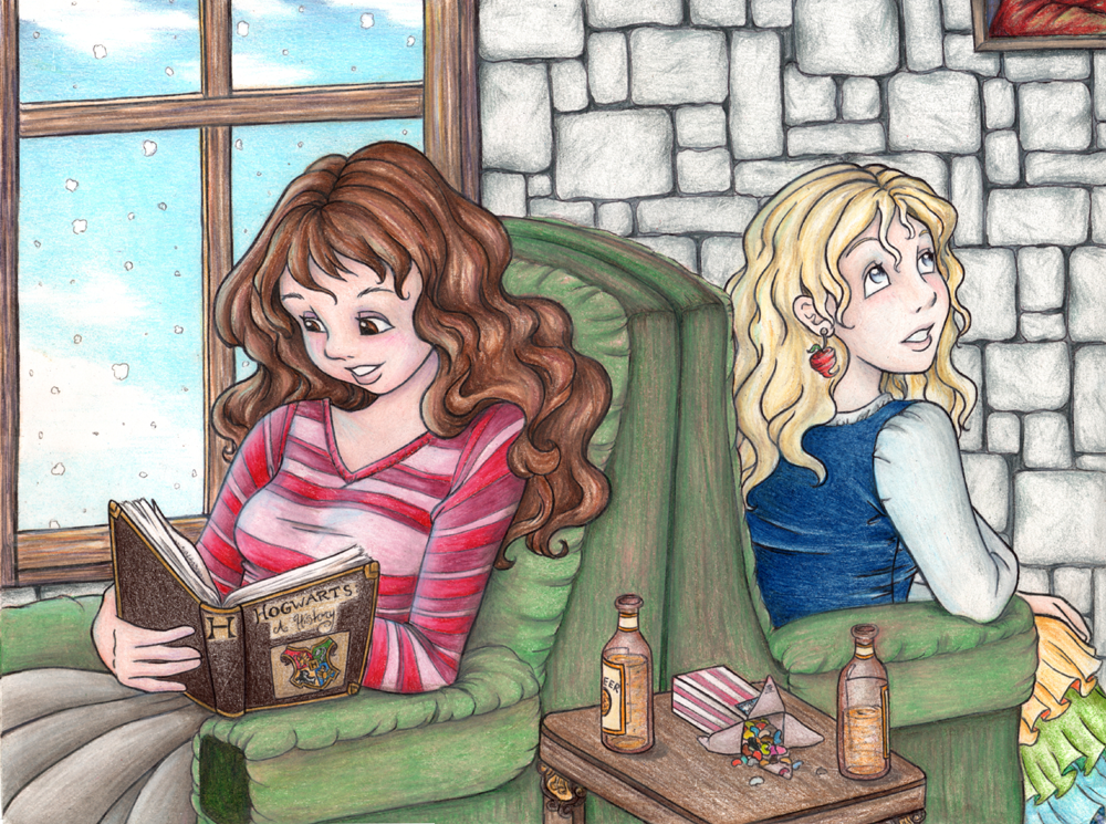 Luna Lovegood and Hermione Granger