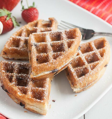 Blueberry Yeasted Waffles