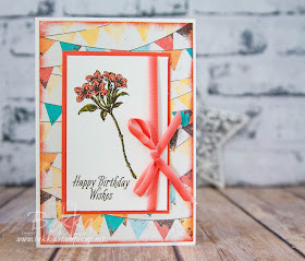 Happy Birthday Avant Garden Floral Card made using Stampin' Up! UK Supplies, which you can get here