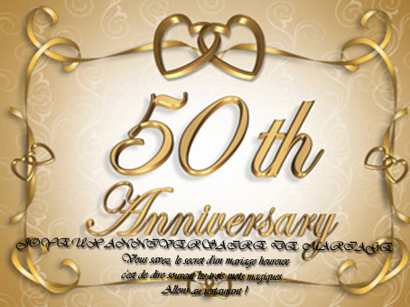 carte anniversaire mariage 50 ans