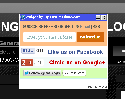 Popup Email Subscription Widget 