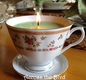 DIY tea cup candle